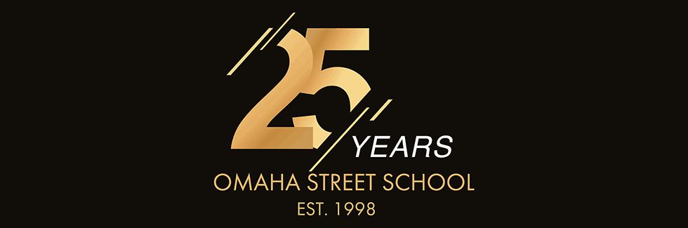 Omaha Street School 25 Year Logo